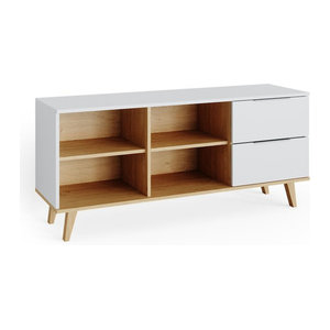 VICCO Kommode Nautica Sideboard in Weiß und Eiche Natur im Skandinavischen Design