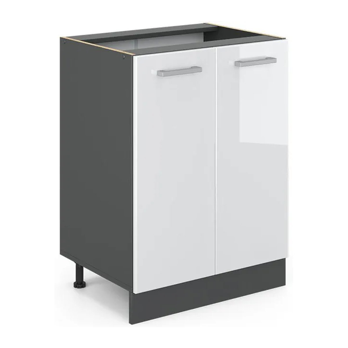 VICCO Küchenunterschrank R-Line in Anthrazit oder Weiß Hochglanz mit 60 cm Breite - Bild 2