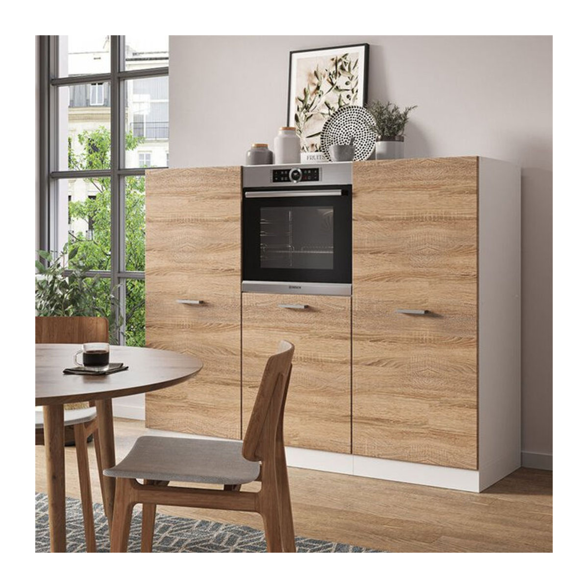 Vicco Küchenzeile R-Line Küchenblock in Weiß und Eiche Natur mit einer Breite von 180 cm - Bild 2