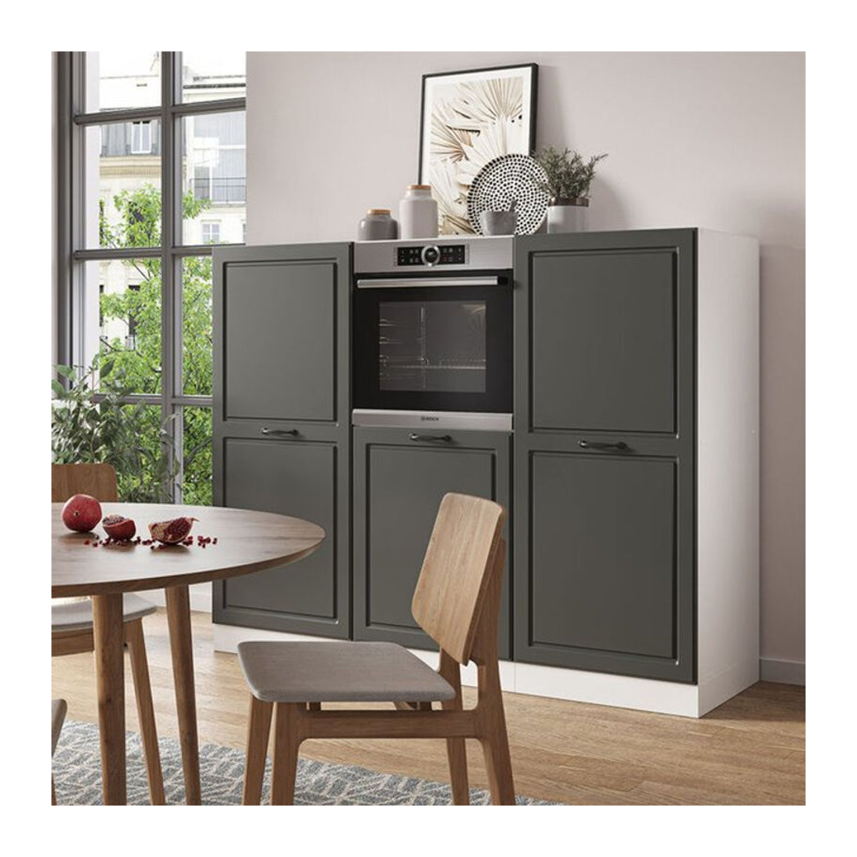 Vicco Küchenzeile R-Line Landhaus in Weiß und Anthrazit, Breite: 180 cm - Bild 2