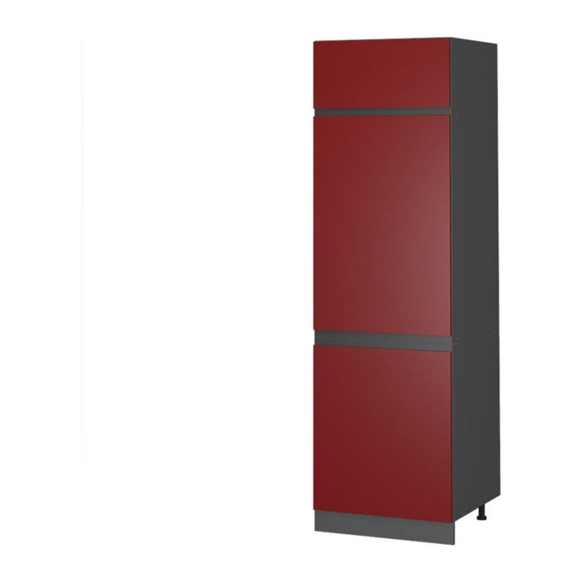 Vicco Kühlumbauschrank R-Line J-Shape in Anthrazit und Rot, Breite: 60 cm, Höhe: 207 cm, Tiefe: 57,2 cm - Bild 2