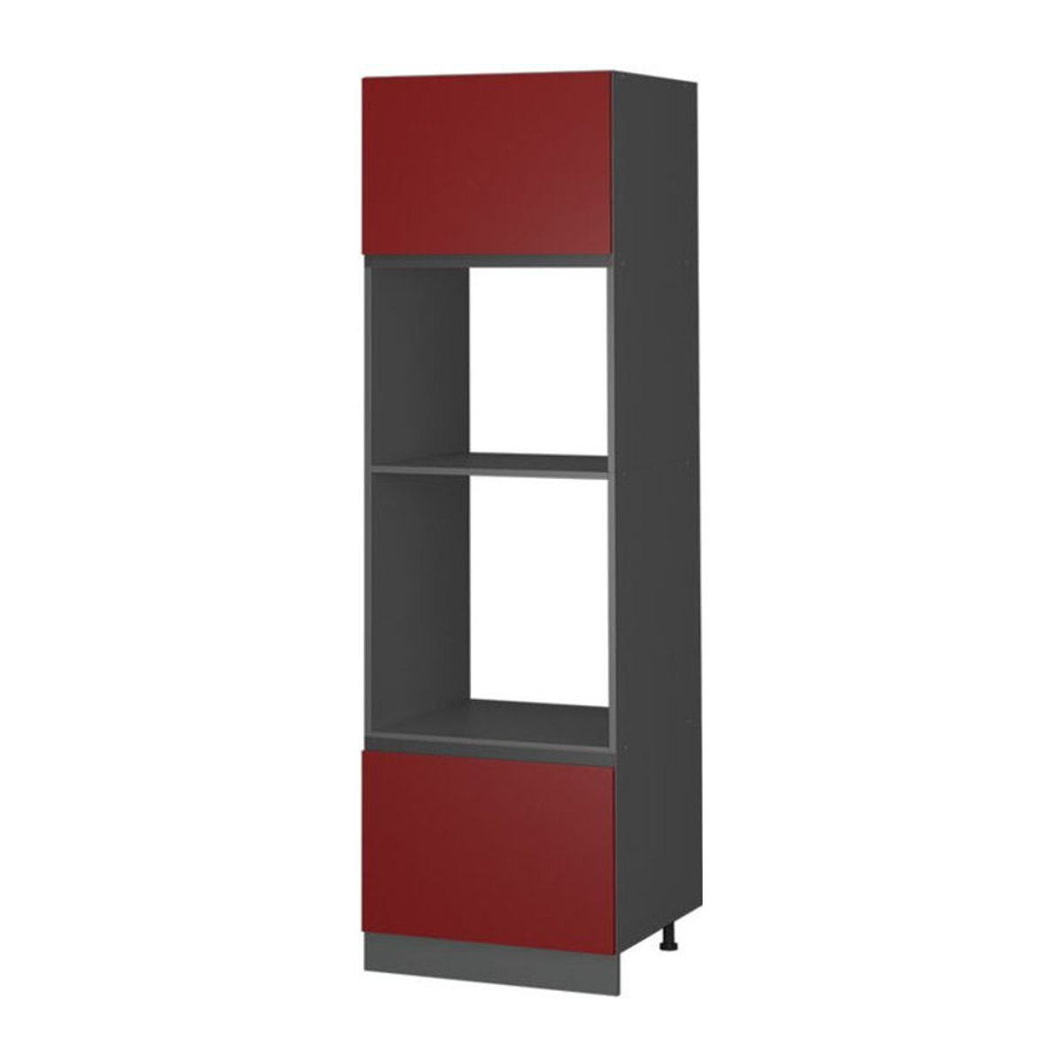 Vicco Mikrowellenschrank R-Line J-Shape Küchenschrank in Anthrazit und Rot, Breite: 60 cm, Höhe: 207 cm, Tiefe: 45,85 cm - Bild 2