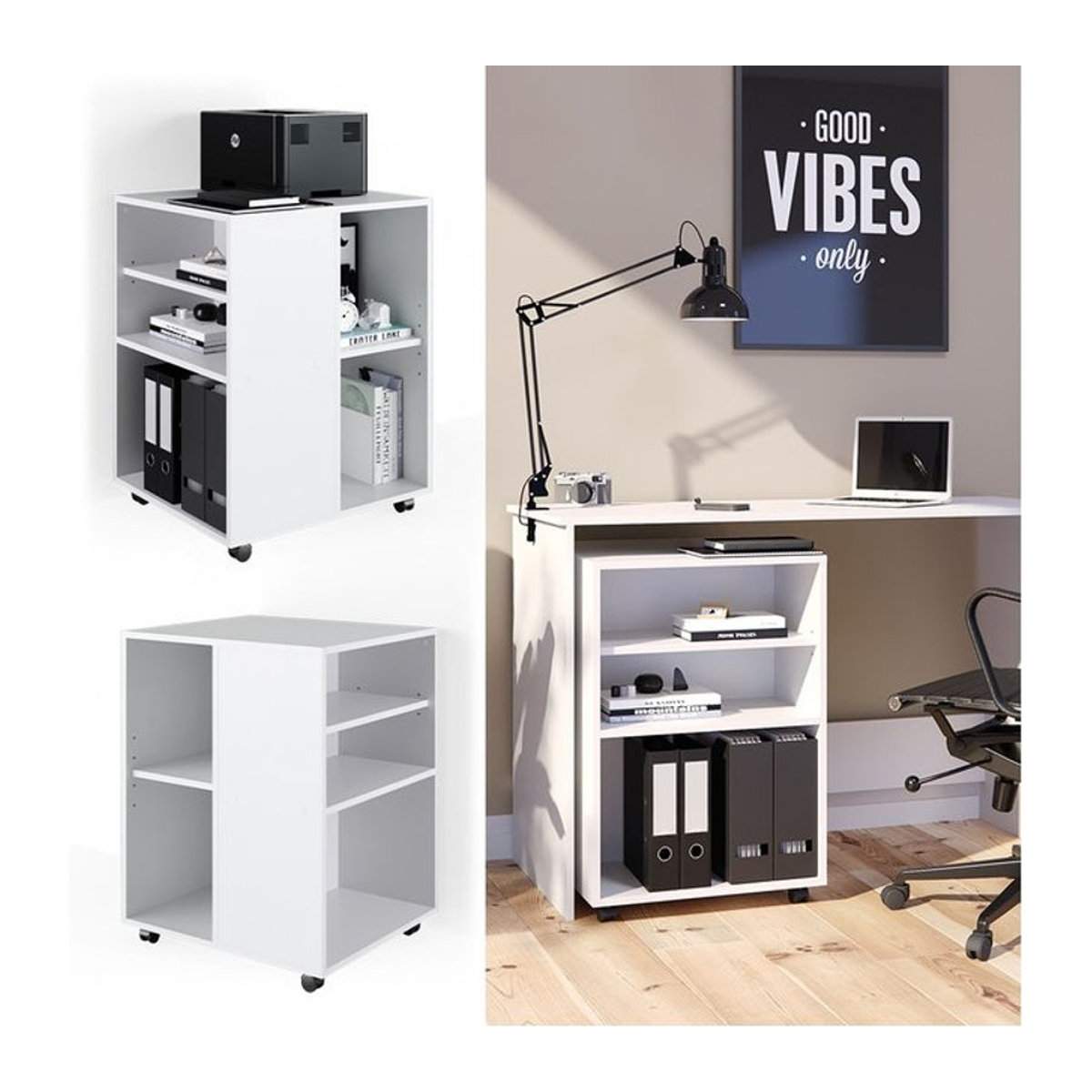 Vicco Rollcontainer für Schreibtisch und Büro als praktischer Bürocontainer und Aktenschrank - Bild 1