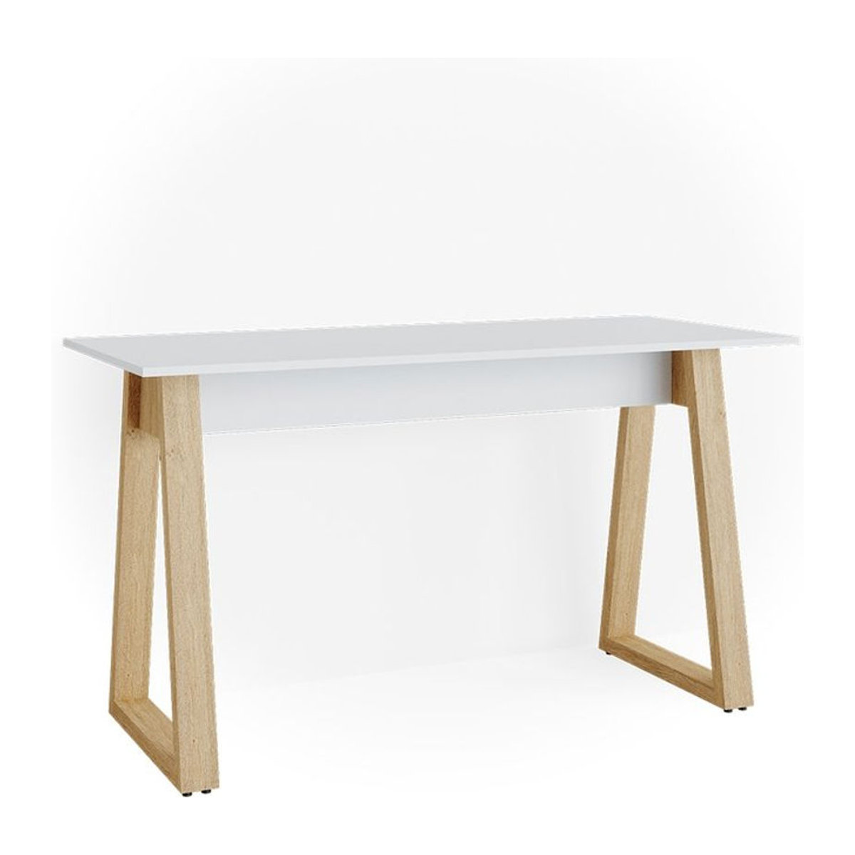 VICCO Schreibtisch Nautica im Skandi-Design aus Holzwerkstoff in Weiß und Eiche Natur - Bild 1