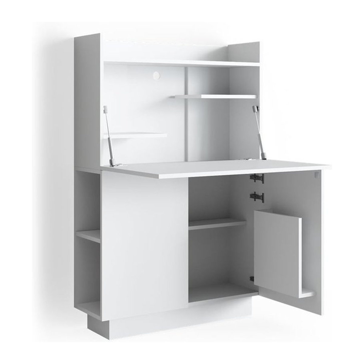Vicco Schreibtisch-Schrank Alena in Weiß – Minimalistischer Büroschrank und Computertisch - Bild 1