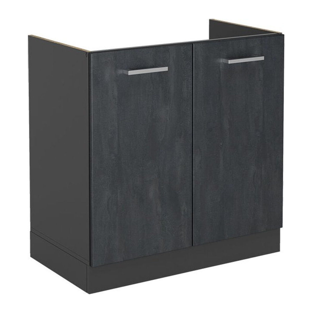 Vicco Spülenunterschrank R-Line Industrial Schwarz Anthrazit Beton Optik Breite: 80 cm - Bild 1
