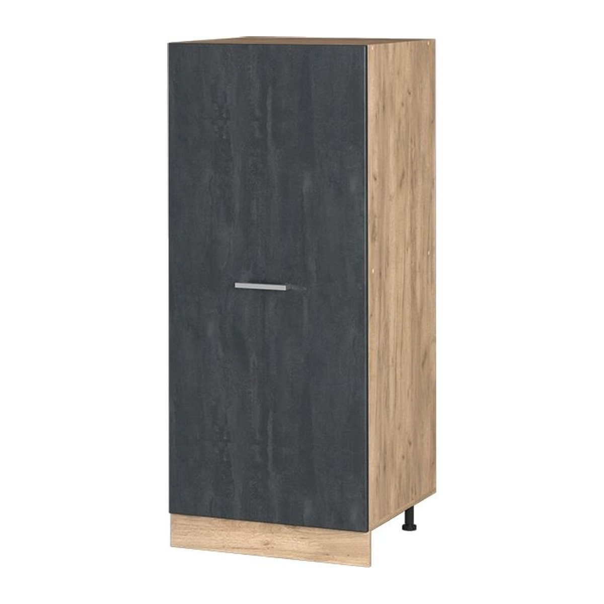 Vicco Vorratsschrank R-Line Modern in Schwarz/Beton/Eiche mit Drehtüren - Bild 1
