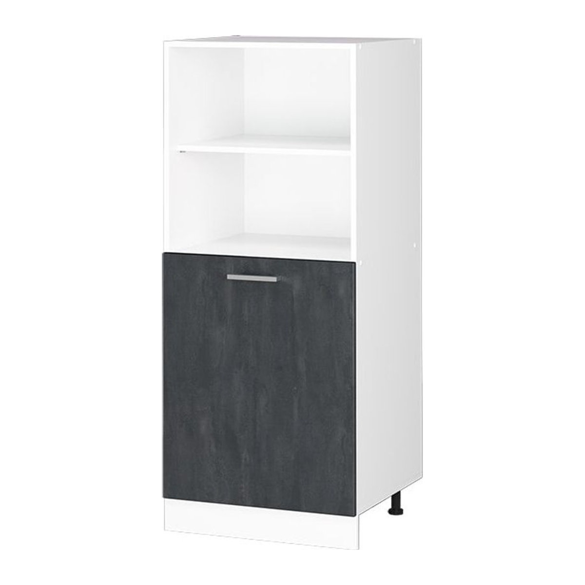 Vicco Vorratsschrank R-Line Modern in Schwarz Weiß Beton mit Drehtüren Breite: 60 cm, Höhe: 205,62 cm - Bild 1