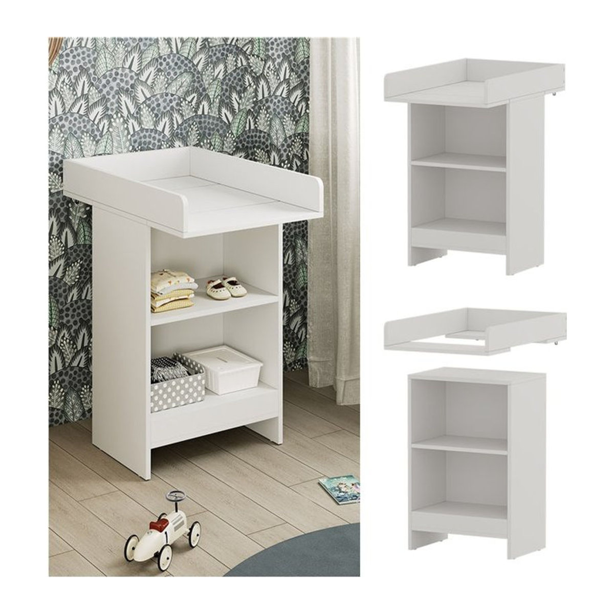 Vicco Wickelkommode Mona Weiß mit Wickelauflage B: 60 cm, H: 88 cm - Bild 1