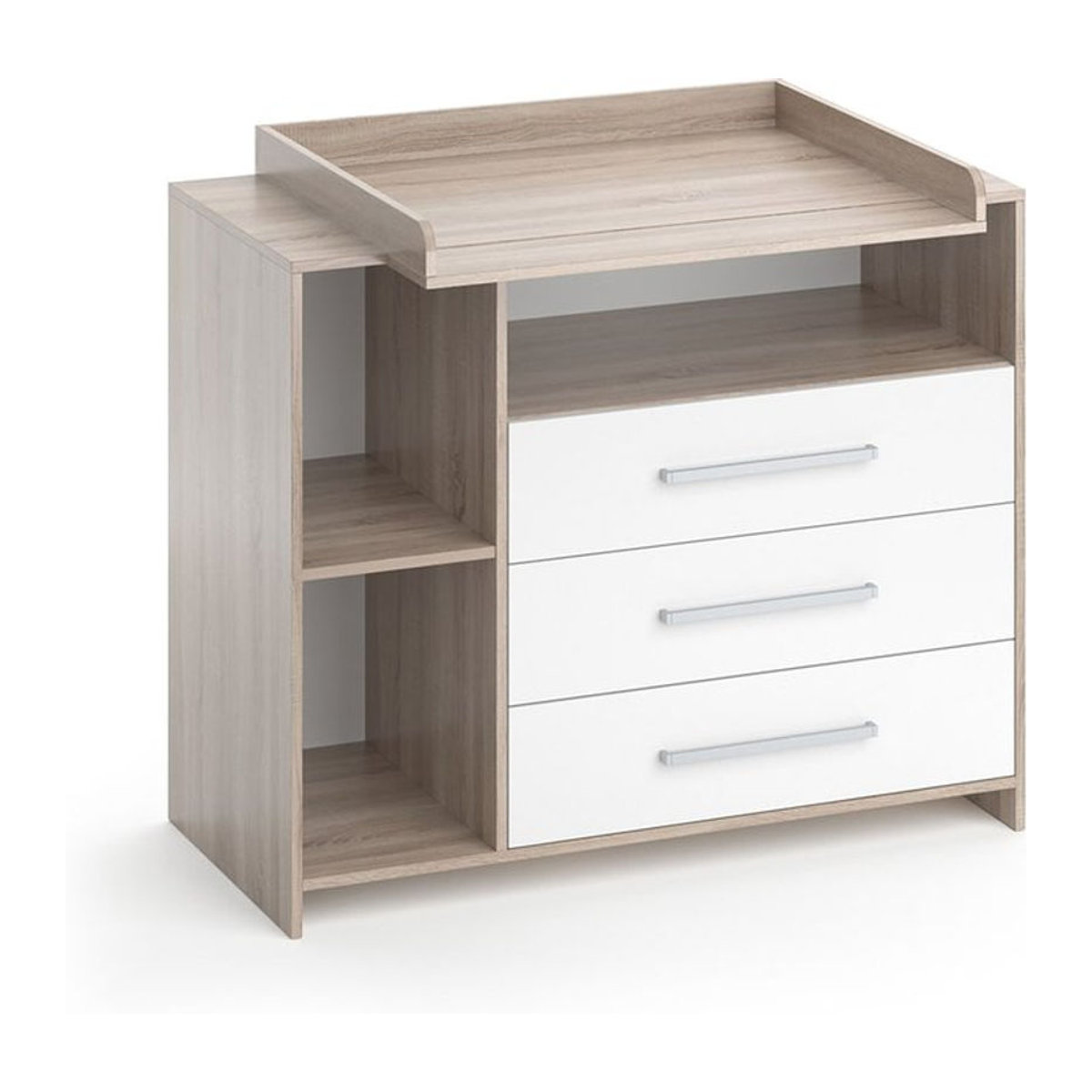 Vicco Wickelkommode Oskar Wickeltisch in Weiß, Modernes Design, B: 113 cm - Bild 2