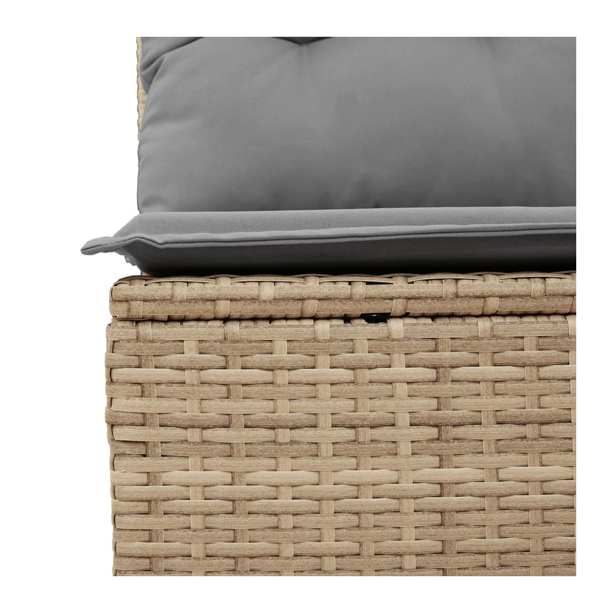 Vidaxl 11-teiliges Gartenmöbel-Set aus Polyrattan mit Kissen, Beige - Bild 5