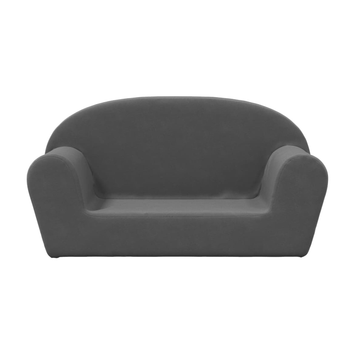 Vidaxl 2-Sitzer Kinder-Sofa aus weichem Plüsch in Anthrazit - Bild 3