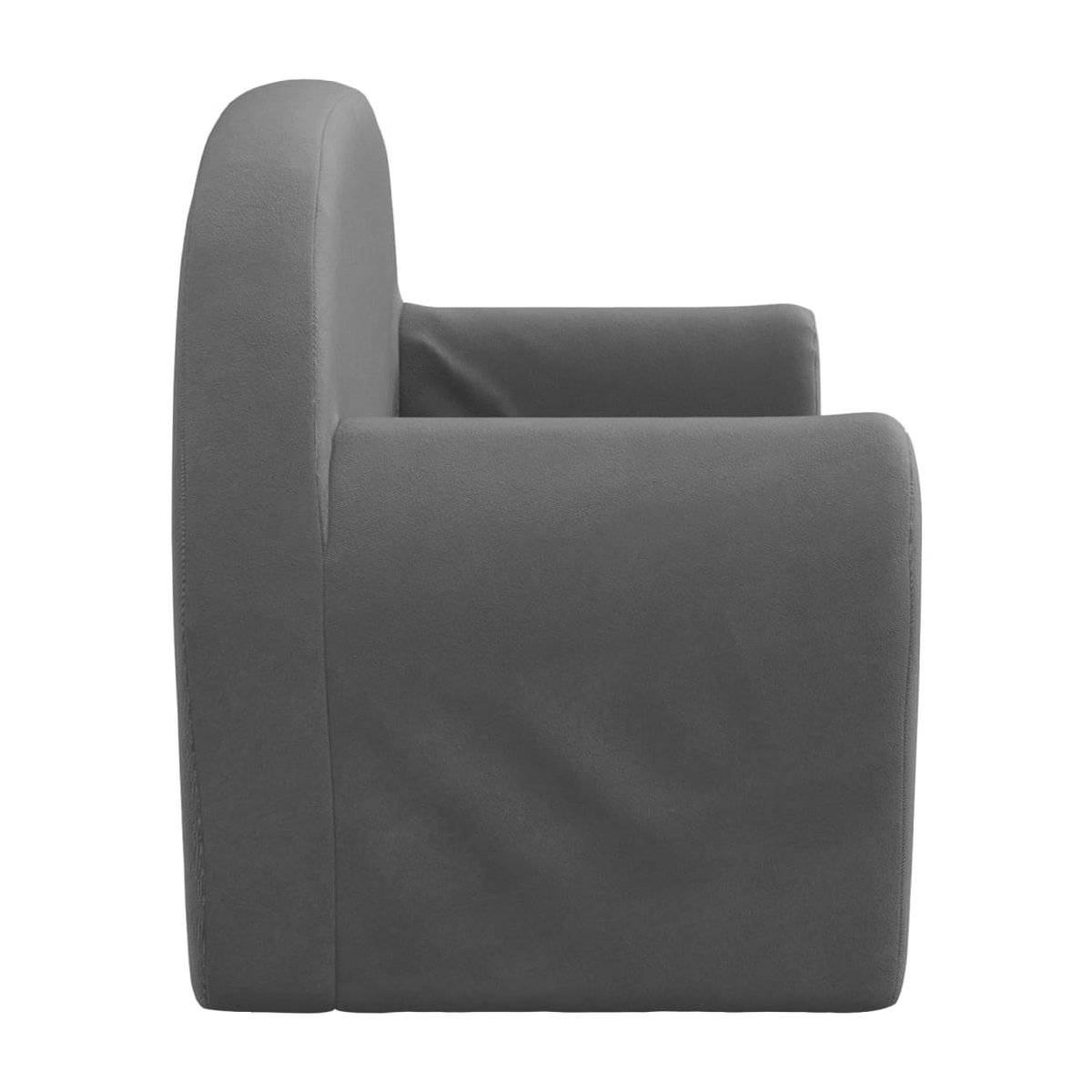 Vidaxl 2-Sitzer Kinder-Sofa aus weichem Plüsch in Anthrazit - Bild 4
