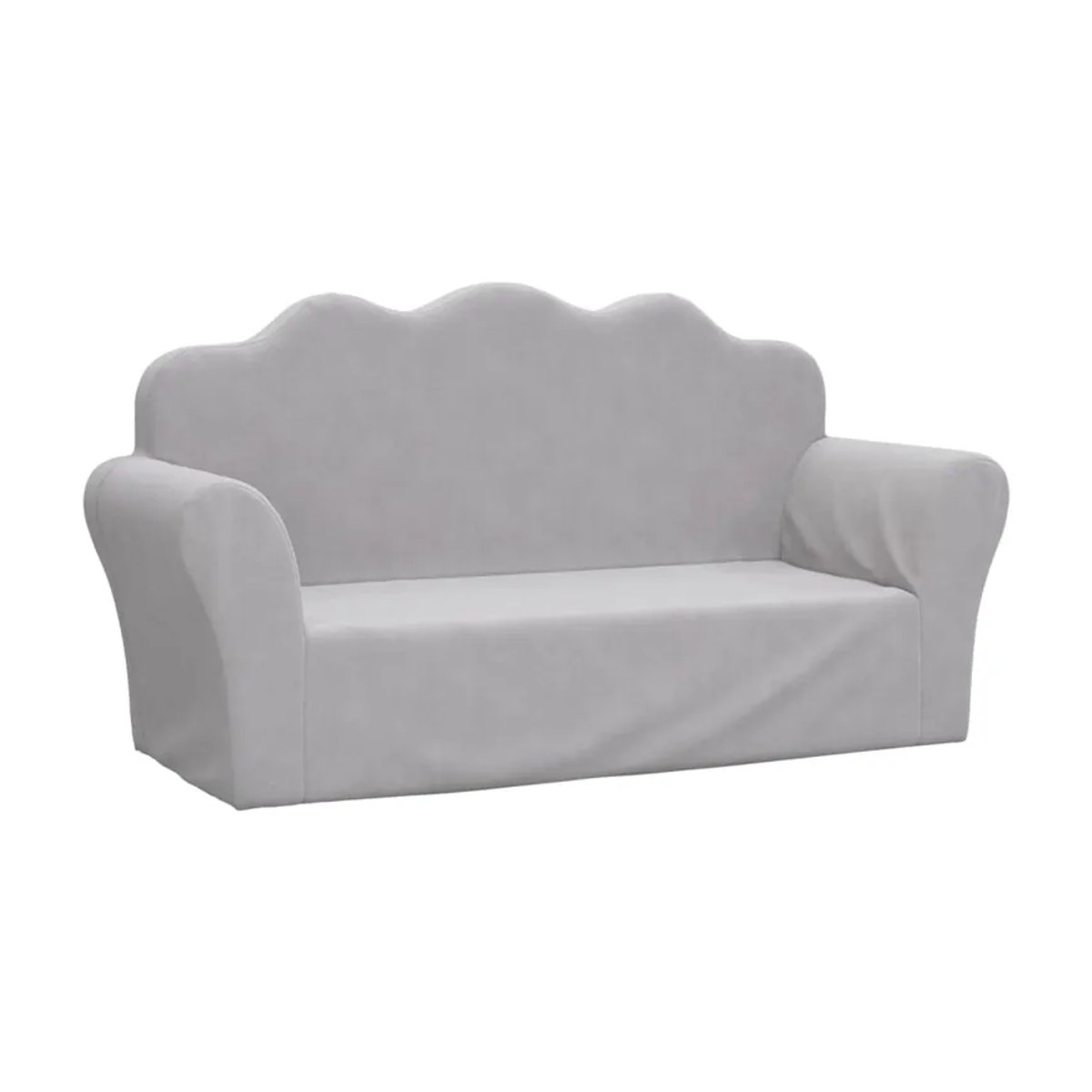Vidaxl 2-Sitzer Kinder-Sofa aus weichem Plüsch in Grau - Bild 2