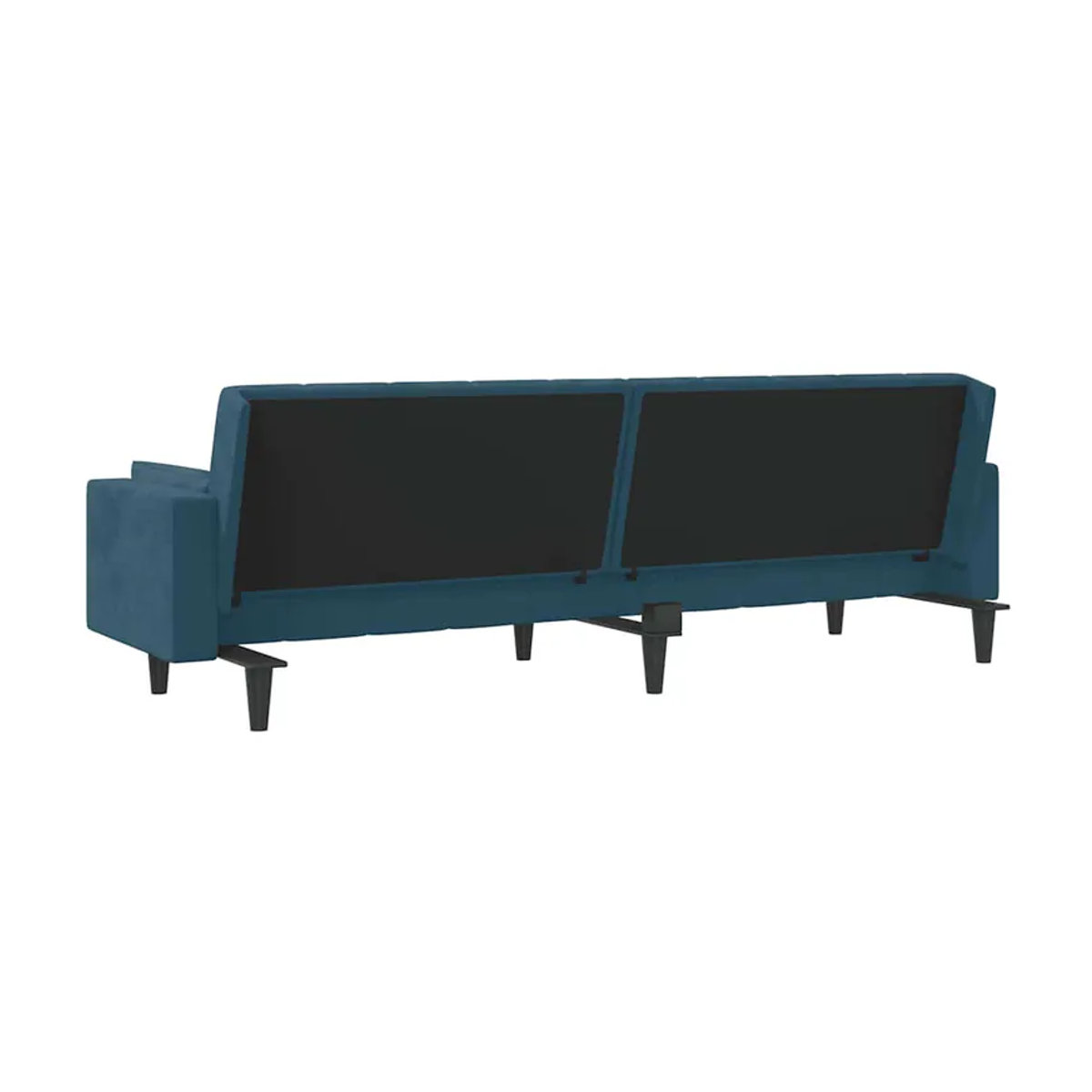 Vidaxl 2-Sitzer Sofa aus Samt in Blau mit 2 Kissen und Holzgestell im modernen Design - Bild 2