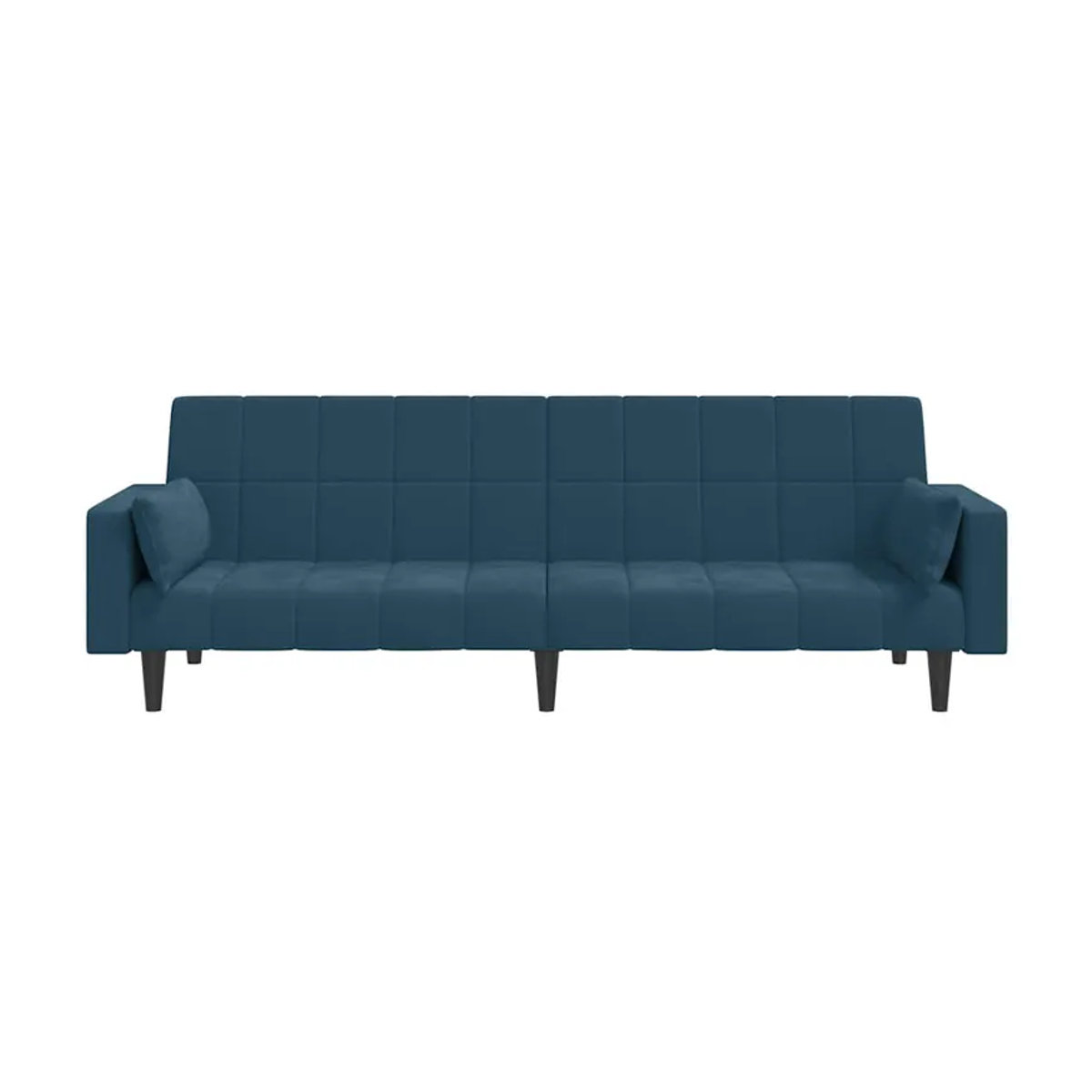 Vidaxl 2-Sitzer Sofa aus Samt in Blau mit 2 Kissen und Holzgestell im modernen Design - Bild 3
