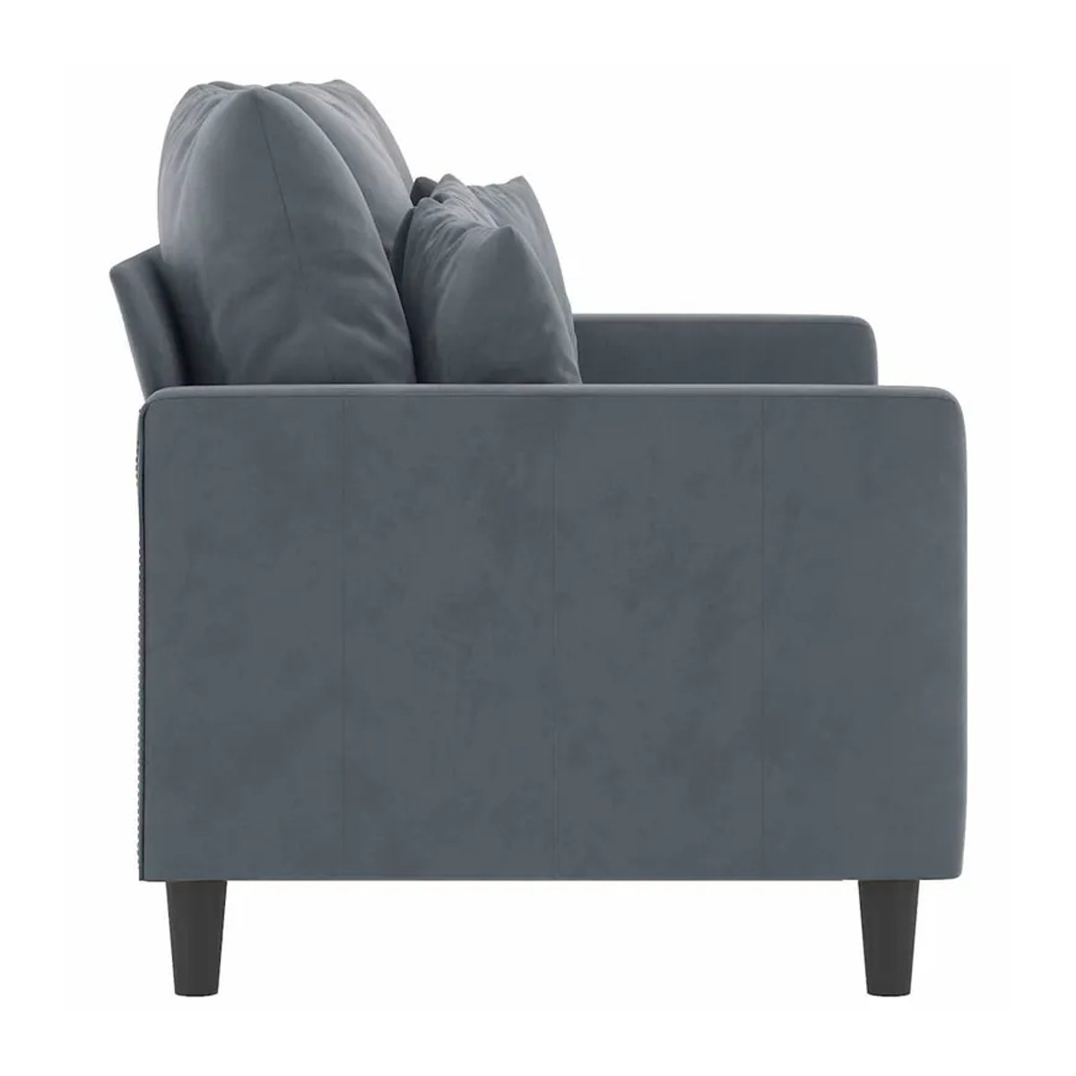 Vidaxl 2-Sitzer Sofa in Grau mit Samtbezug und Metallgestell, Breite: 120 cm - Bild 3