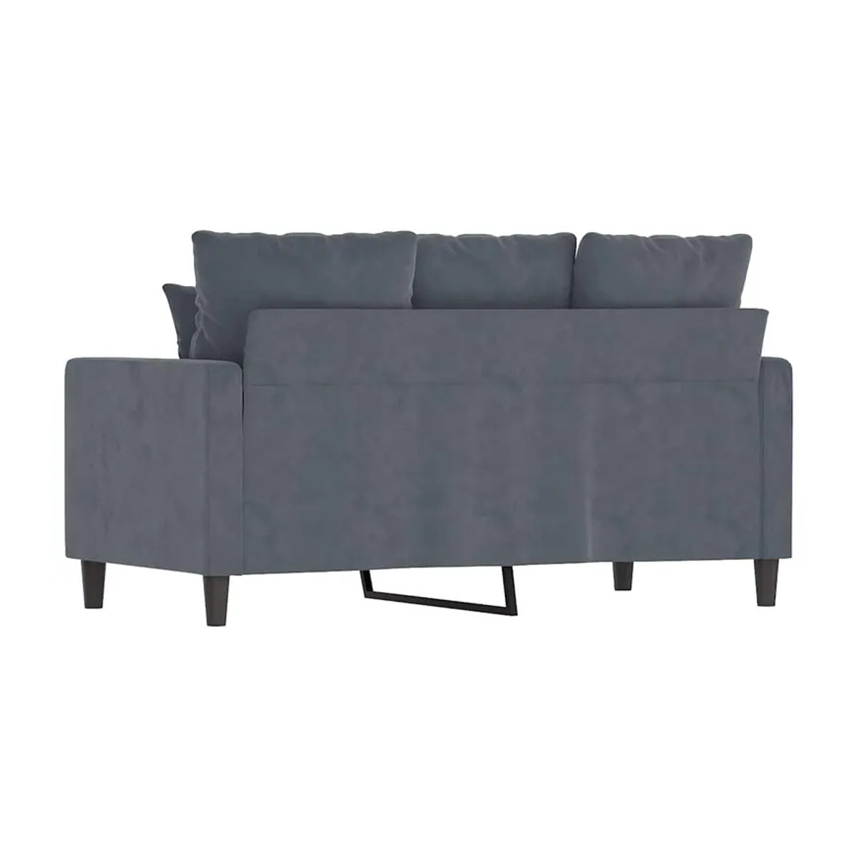 Vidaxl 2-Sitzer Sofa in Grau mit Samtbezug und Metallgestell, Breite: 120 cm - Bild 4