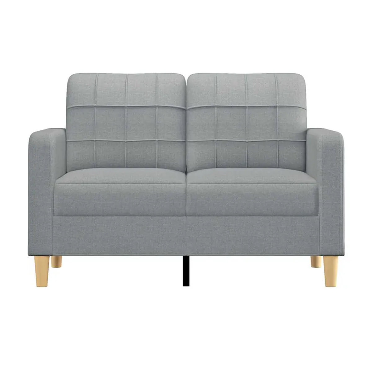 Vidaxl 2-Sitzer Sofa in Grau mit Stoffbezug und Metallgestell, Breite: 120 cm - Bild 3