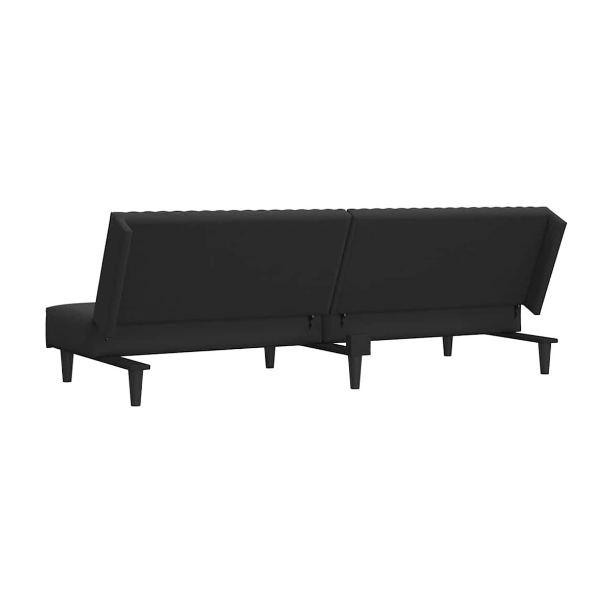 Vidaxl 2-Sitzer Sofa in Schwarz mit Samtbezug und Holzgestell im modernen Design - Bild 2