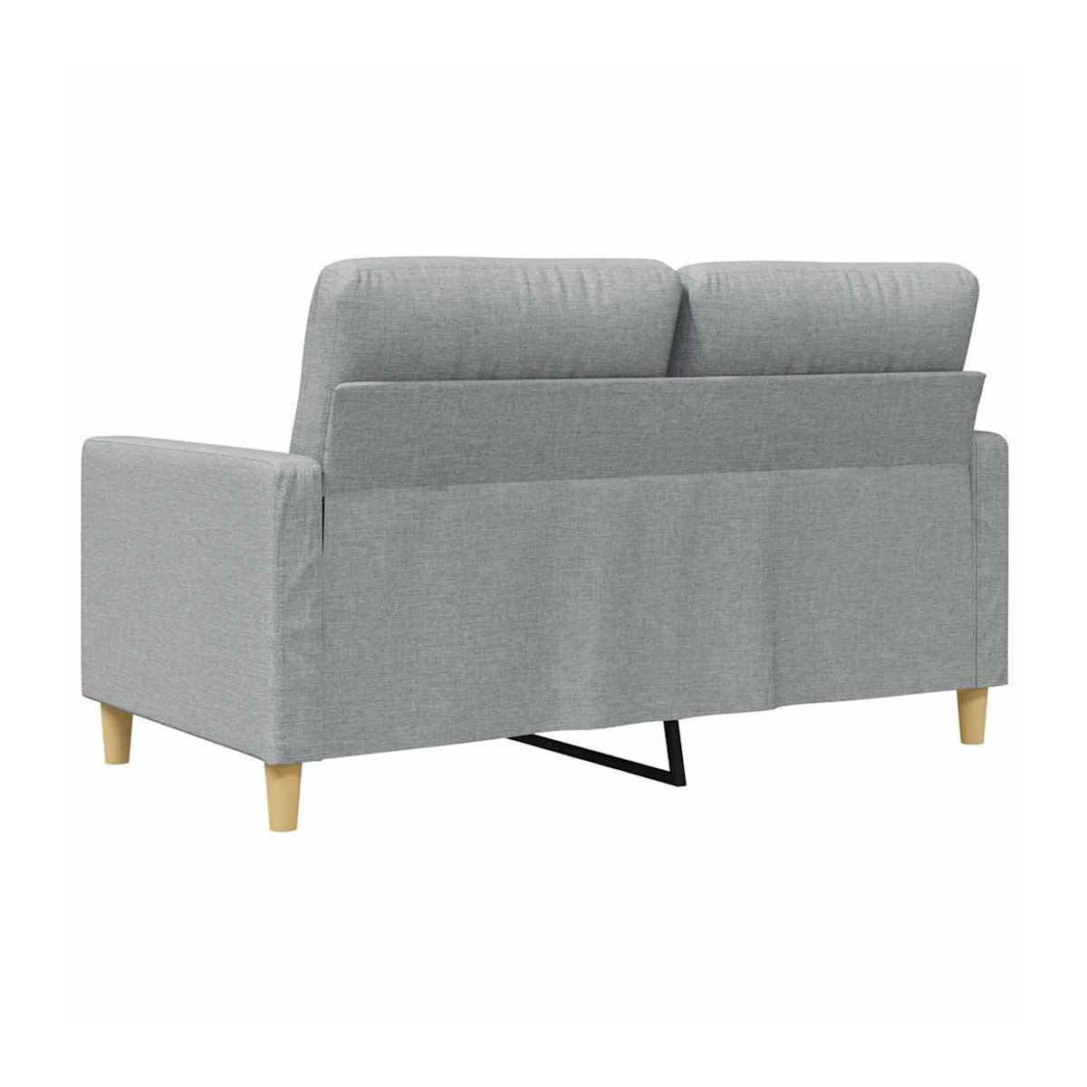Vidaxl 2-Sitzer Sofa Modern in Grau mit Stoffbezug und Metallgestell, Breite: 120 cm - Bild 2