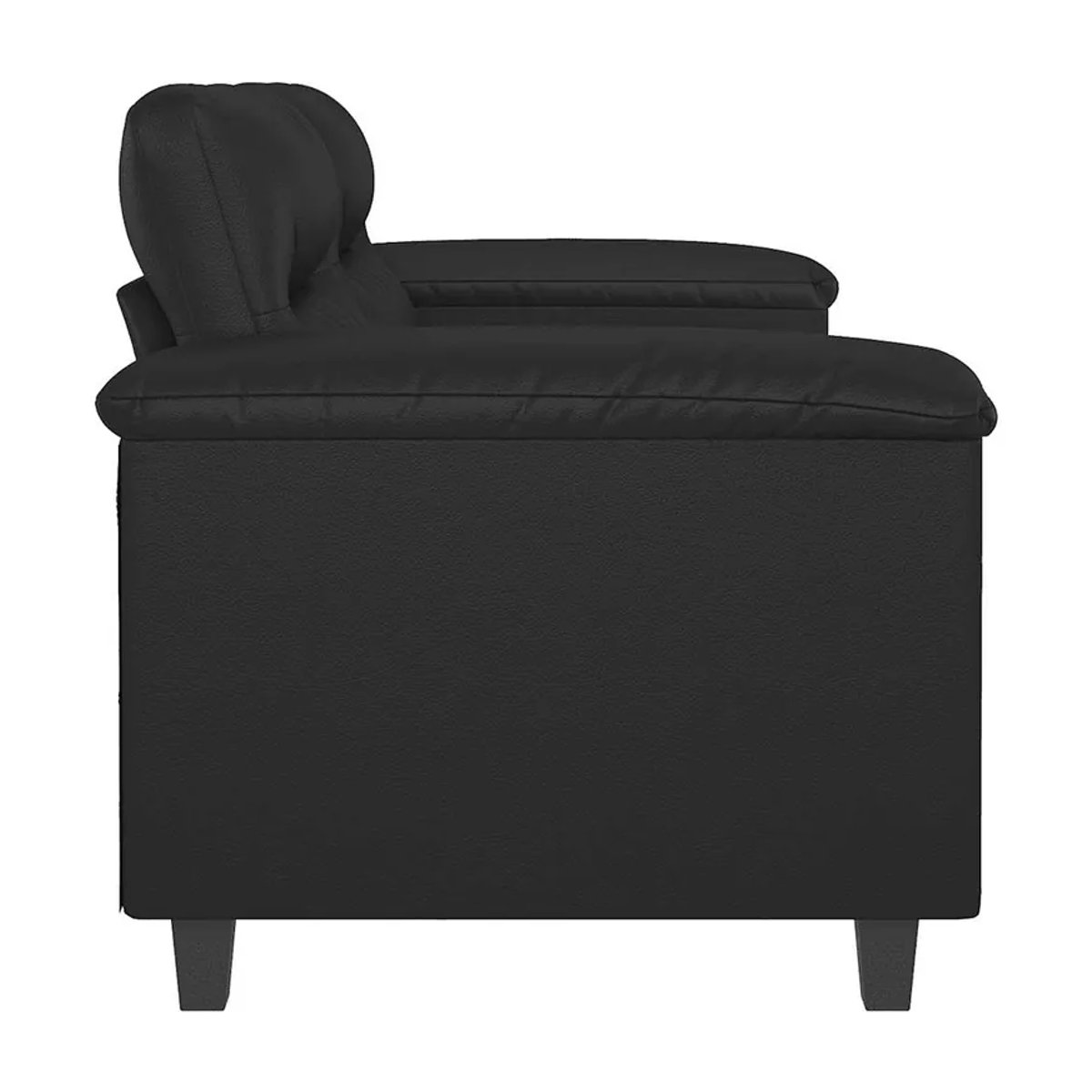 Vidaxl 2-Sitzer Sofa Modern in Schwarz aus Kunstleder, Breite: 120 cm - Bild 3