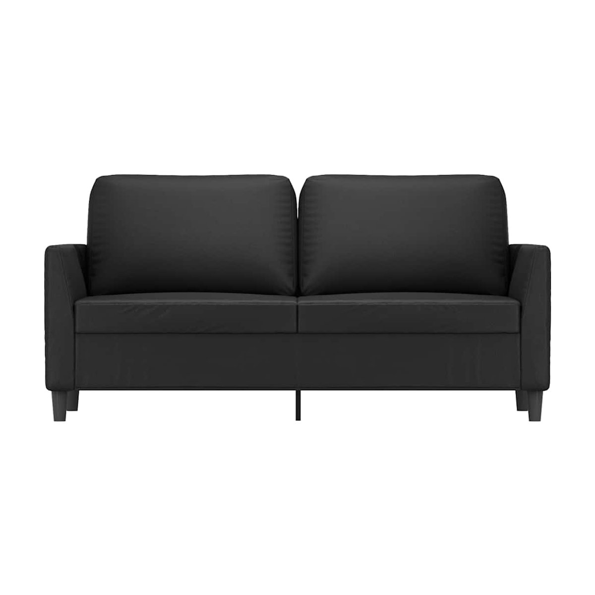 Vidaxl 2-Sitzer Sofa Modern in Schwarz aus Kunstleder mit Metallgestell, Breite: 140 cm - Bild 2