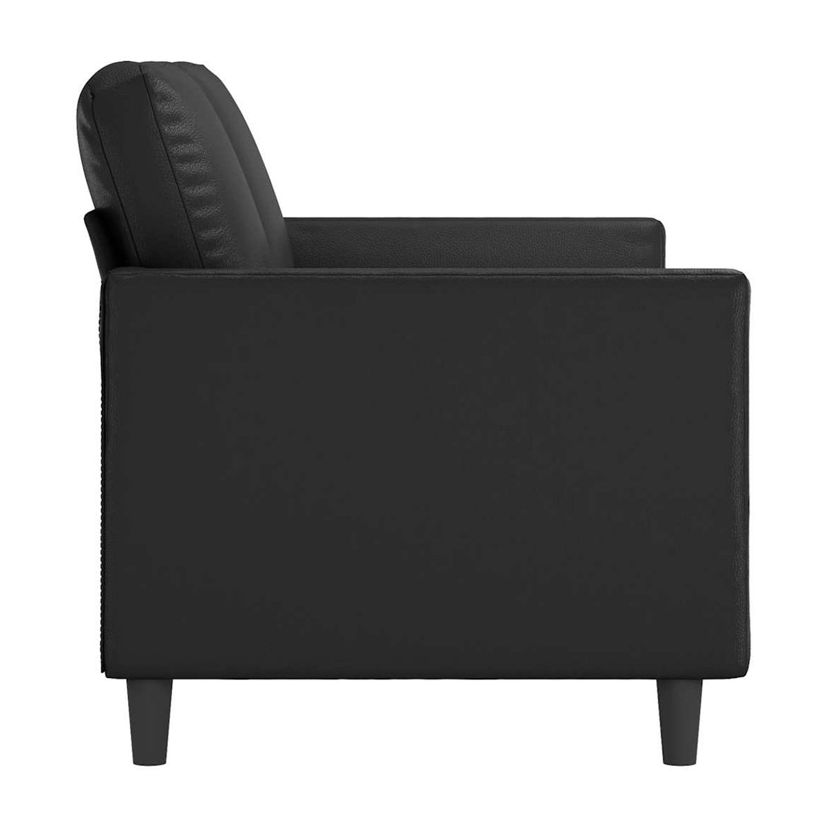 Vidaxl 2-Sitzer Sofa Modern in Schwarz aus Kunstleder mit Metallgestell, Breite: 140 cm - Bild 3