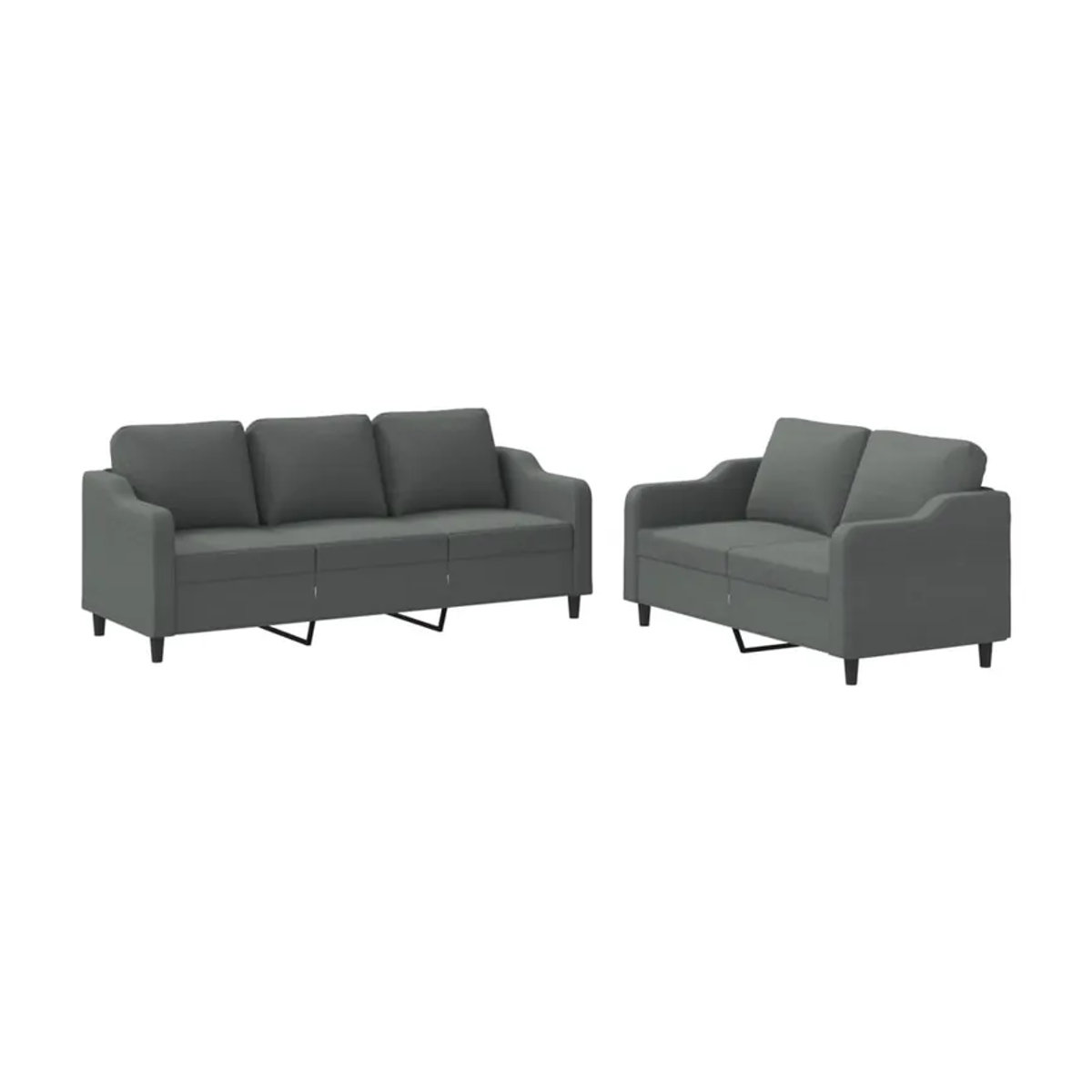 Vidaxl 2-teiliges Lounge-Set aus Stoff in Anthrazit und Grau im modernen Design - Bild 2