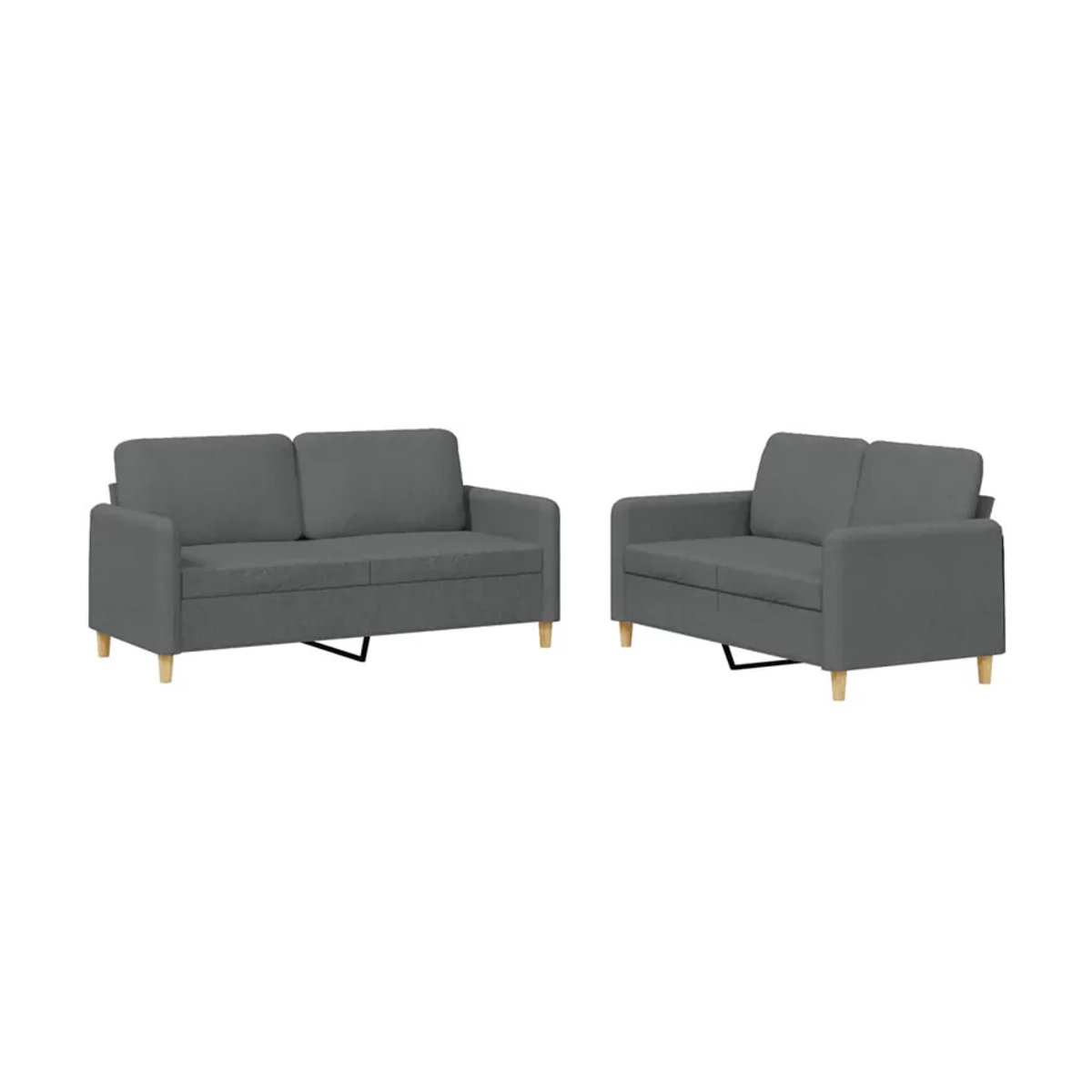 Vidaxl 2-teiliges Lounge-Set aus Stoff in Anthrazit und Grau im modernen Design - Bild 3