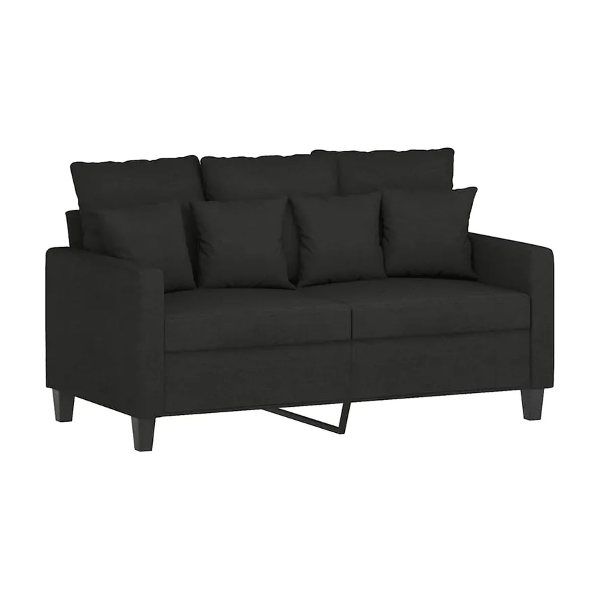 Vidaxl 2-teiliges Lounge-Set mit Stoffbezug in Schwarz für moderne Loungemöbel - Bild 2