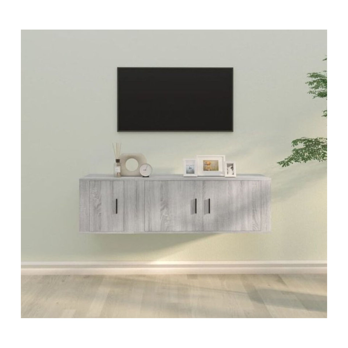Vidaxl 2-teiliges TV-Schrank-Set in Grau Sonoma Holzoptik, modern und klassisch gestaltet - Bild 1