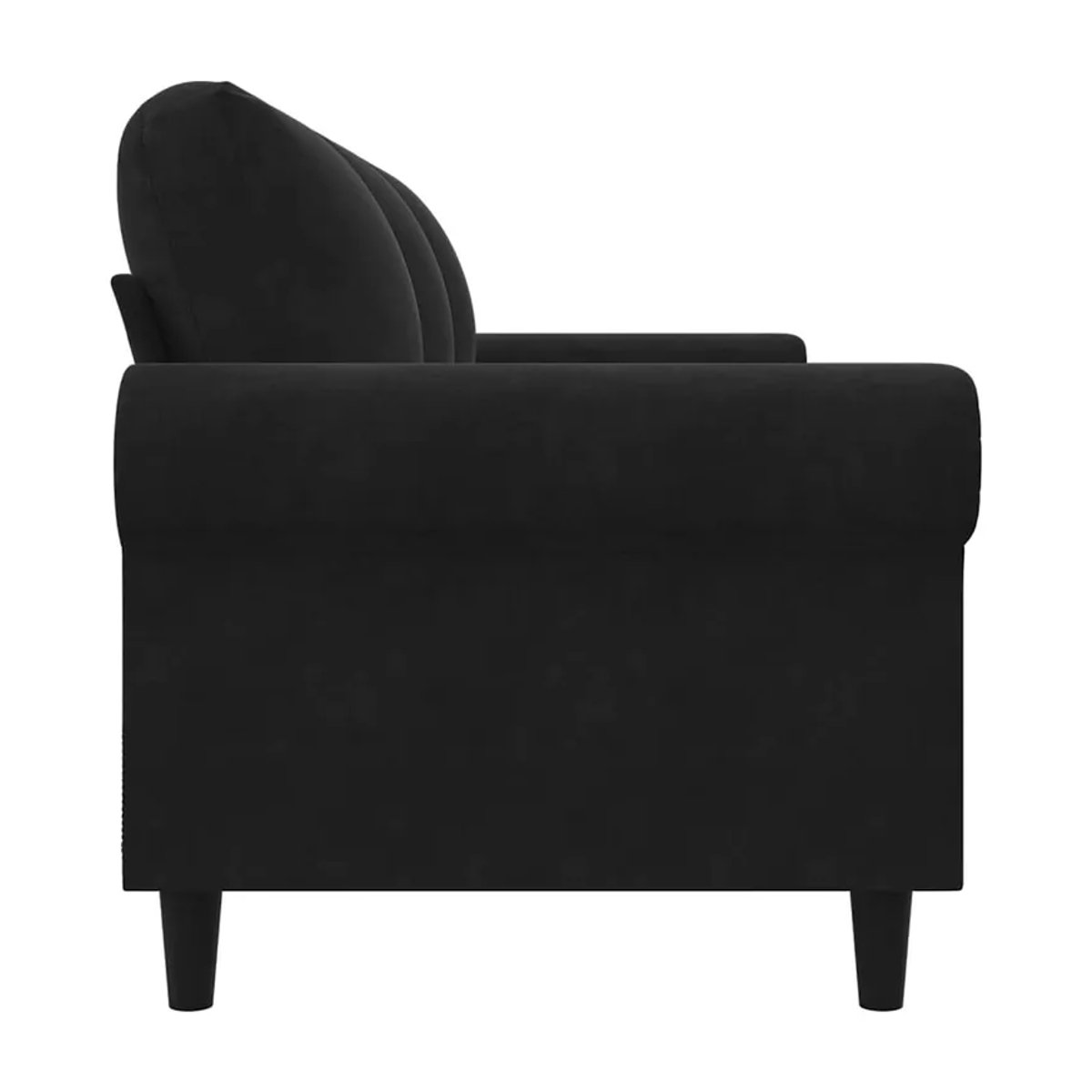 Vidaxl 3-Sitzer-Sofa aus Samt in Schwarz mit Metallgestell, Breite: 180 cm - Bild 3
