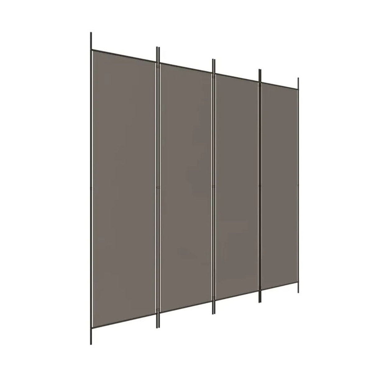 VIDAXL 4-teiliger Stoff-Raumteiler in Grau, faltbarer Sichtschutz als minimalistische Dekoration, B/H: 200 x 200 cm - Bild 2