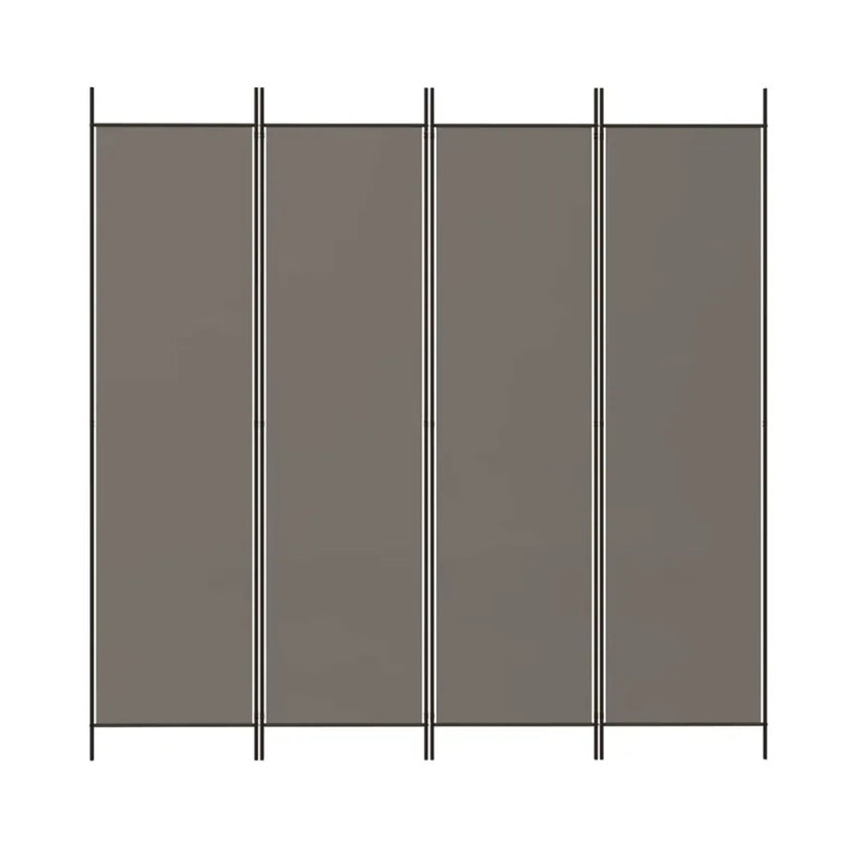 VIDAXL 4-teiliger Stoff-Raumteiler in Grau, faltbarer Sichtschutz als minimalistische Dekoration, B/H: 200 x 200 cm - Bild 3