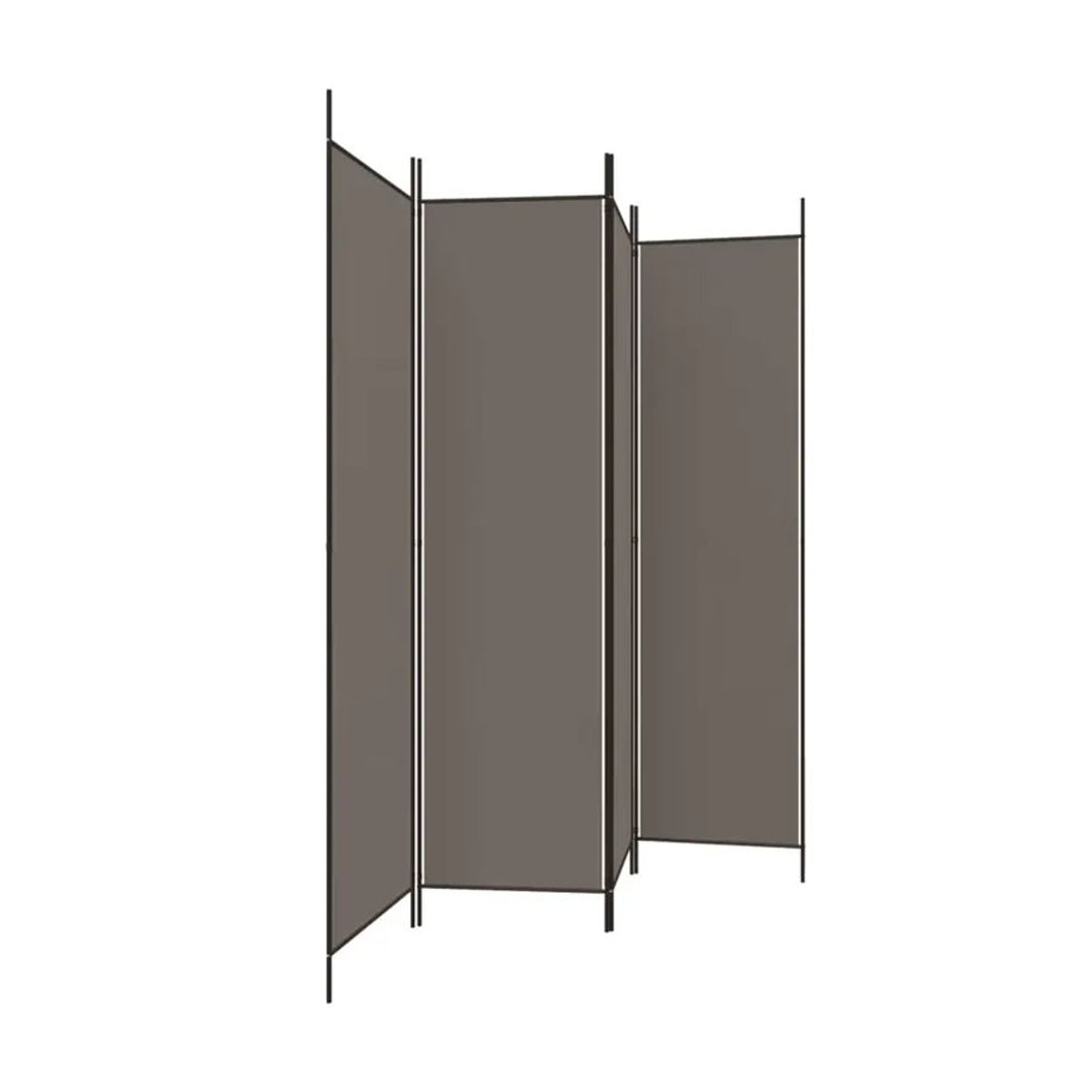 VIDAXL 4-teiliger Stoff-Raumteiler in Grau, faltbarer Sichtschutz als minimalistische Dekoration, B/H: 200 x 200 cm - Bild 4