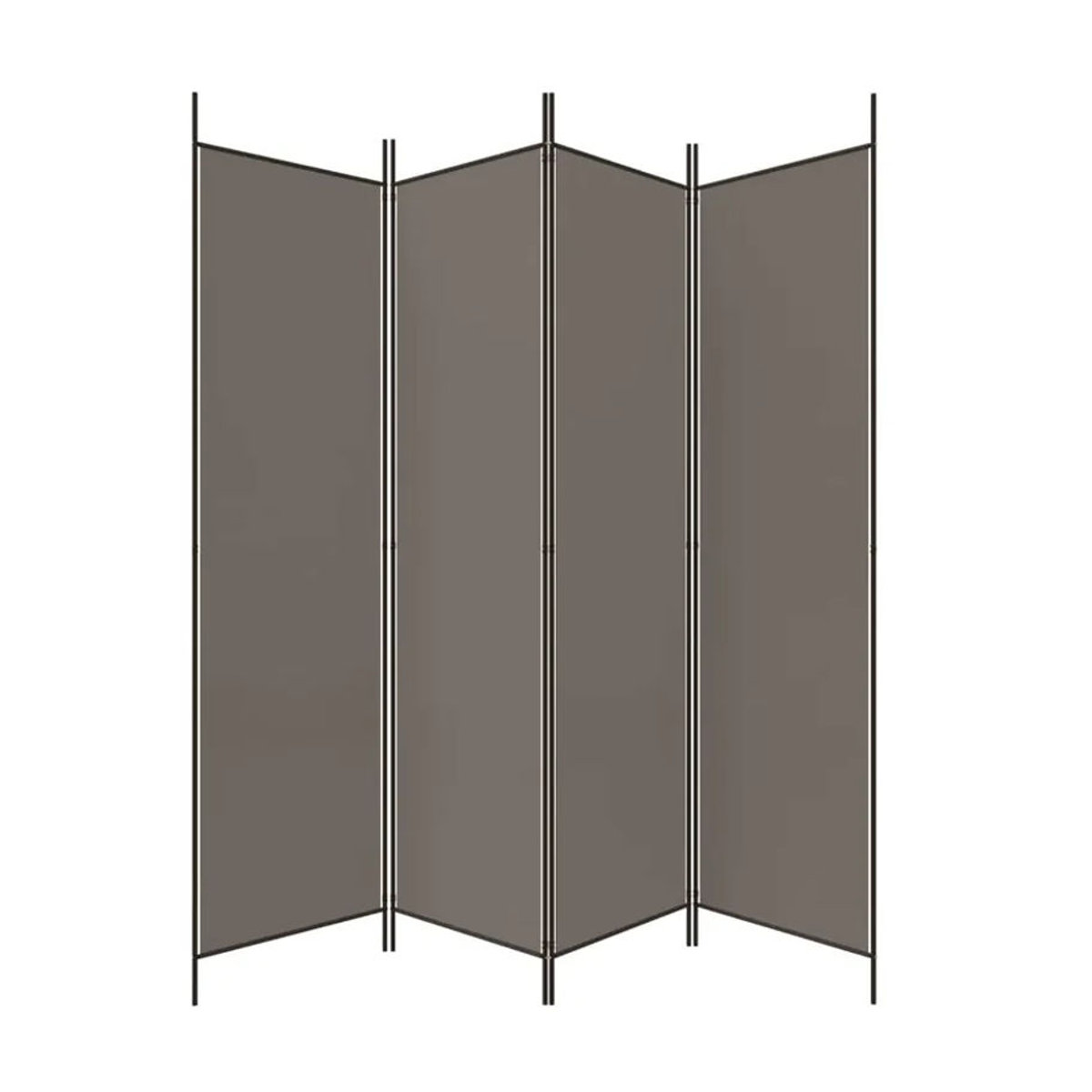 VIDAXL 4-teiliger Stoff-Raumteiler in Grau, faltbarer Sichtschutz als minimalistische Dekoration, B/H: 200 x 200 cm - Bild 5