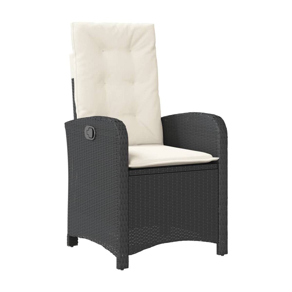 Vidaxl 7-teiliges Gartenmöbel-Set aus Polyrattan mit Kissen in Schwarz - Bild 3