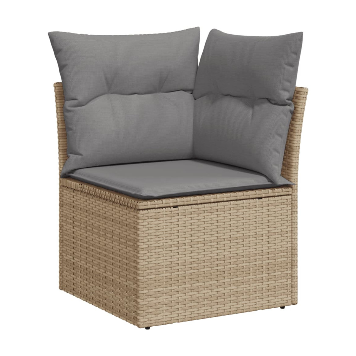 Vidaxl 7-teiliges Gartenmöbel-Set mit Kissen in Beige und Grau im modernen Design - Bild 4