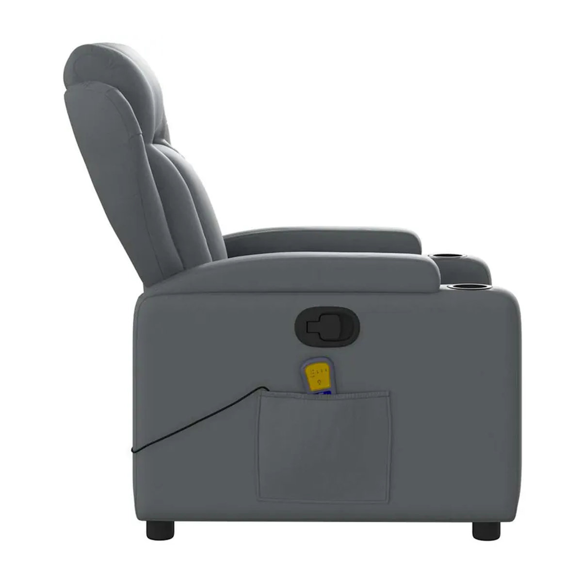 Vidaxl Aufklappbarer Massagesessel in Grau mit Kunstlederbezug und modernem Design - Bild 2
