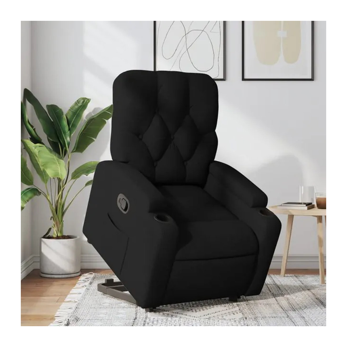 Vidaxl Aufstehhilfe für Sessel für Senioren, Schwarz, Stoffbezogen - Bild 1