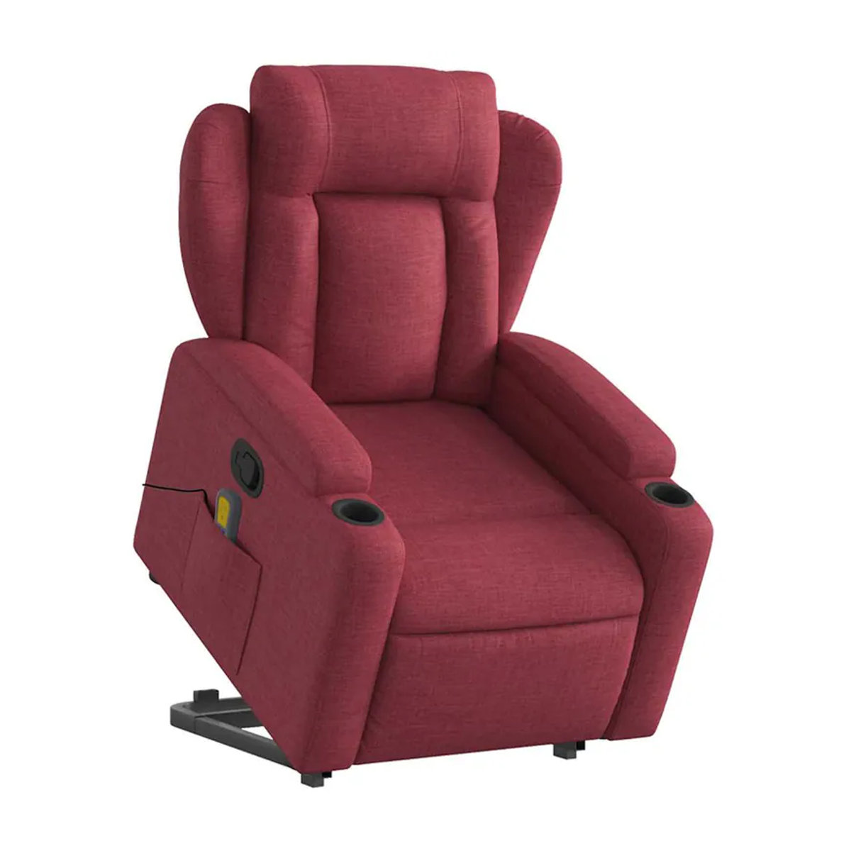 vidaxl Aufstehhilfe Massagesessel für Senioren, verstellbar, Rot, Stoffbezogen - Bild 8