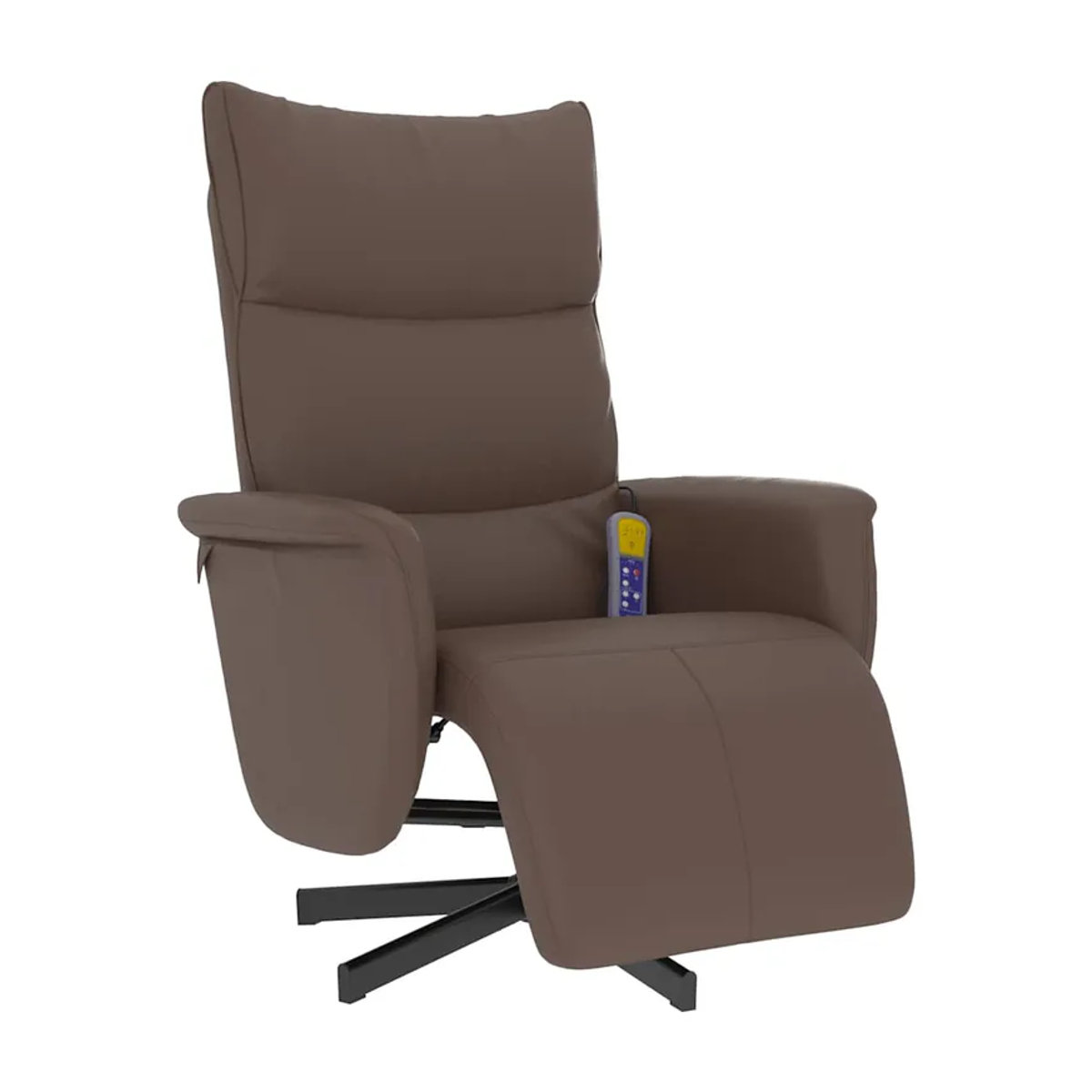 Vidaxl Ausklappbarer Massagesessel mit Fußstütze in Braun aus Kunstleder im modernen Design - Bild 4