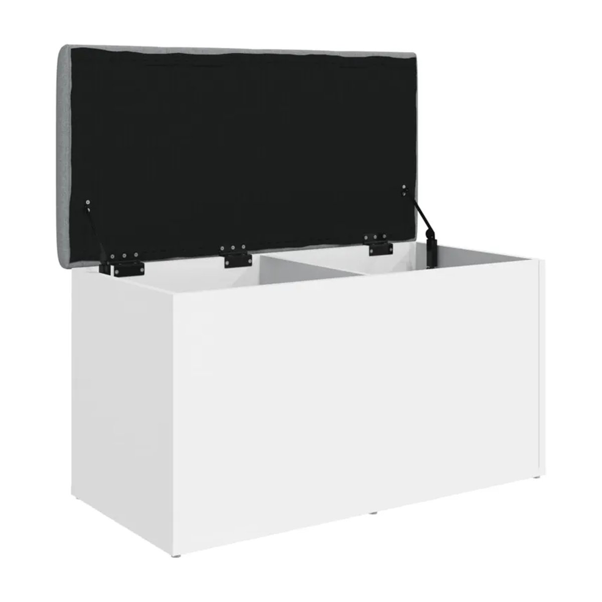 Vidaxl Bank mit Stauraum und Drehtüren, Weiß, B/T/H: 82 x 42 x 45 cm - Bild 4