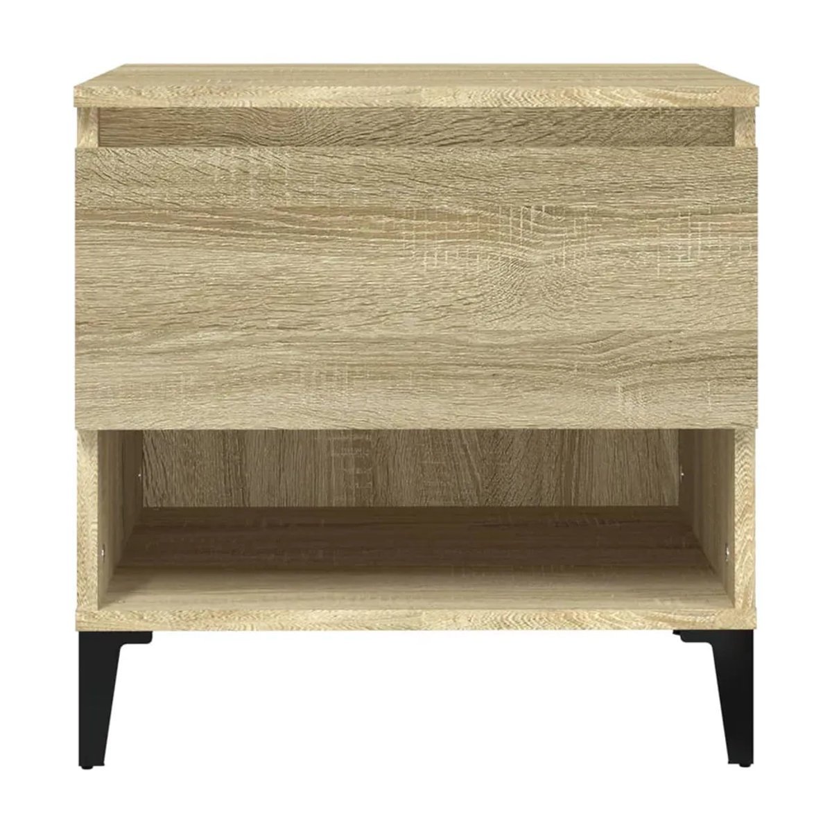 Vidaxl Beistelltisch Set 2 Stück im Industrial Design, Sonoma-Eiche und Braun, B/T/H: 50 x 46 x 35 cm - Bild 3