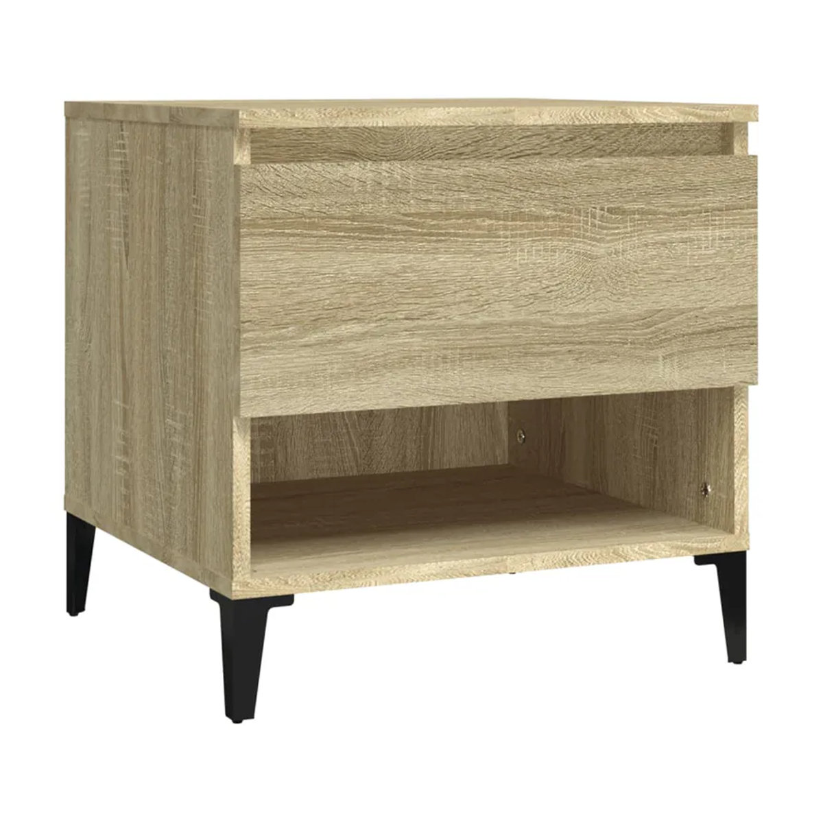 Vidaxl Beistelltisch Set 2 Stück im Industrial Design, Sonoma-Eiche und Braun, B/T/H: 50 x 46 x 35 cm - Bild 6