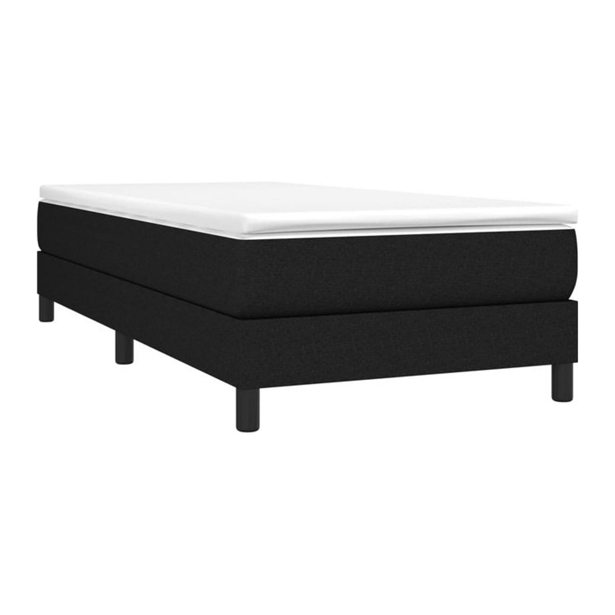 vidaxl Boxspringbett Bettgestell ohne Matratze aus Stoff in Schwarz B/T/H: 80 x 200 x 25 cm - Bild 1