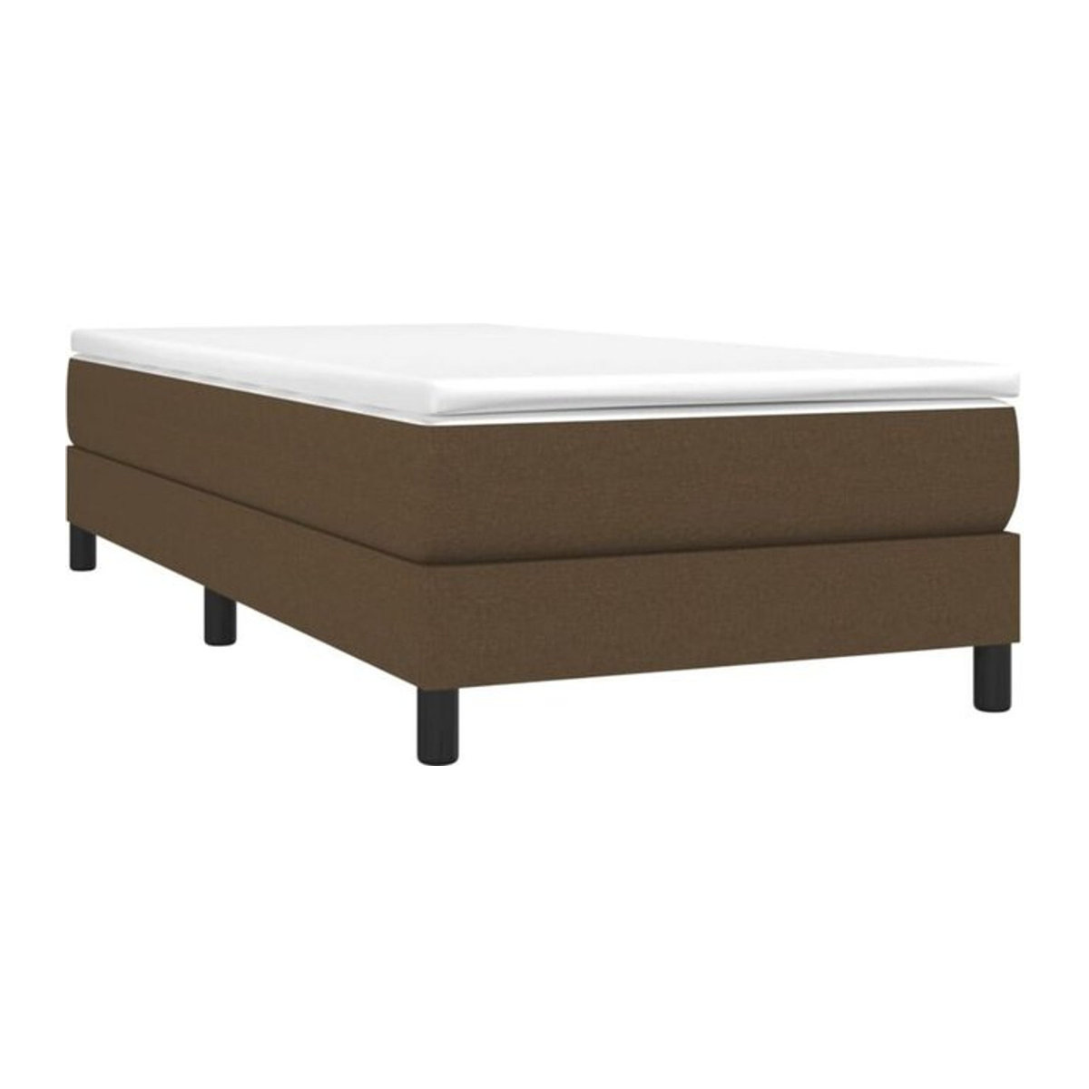 Vidaxl Boxspringbett Bettgestell ohne Matratze aus Stoff und Holzwerkstoff in Braun, B/T/H: 90 x 190 x 25 cm - Bild 1