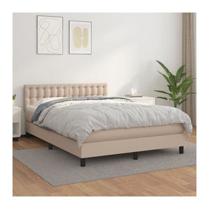 Vidaxl Boxspringbett Matratze mit Taschenfederkern in Braun, Modernes Design, B/T/H: 140 x 200 cm