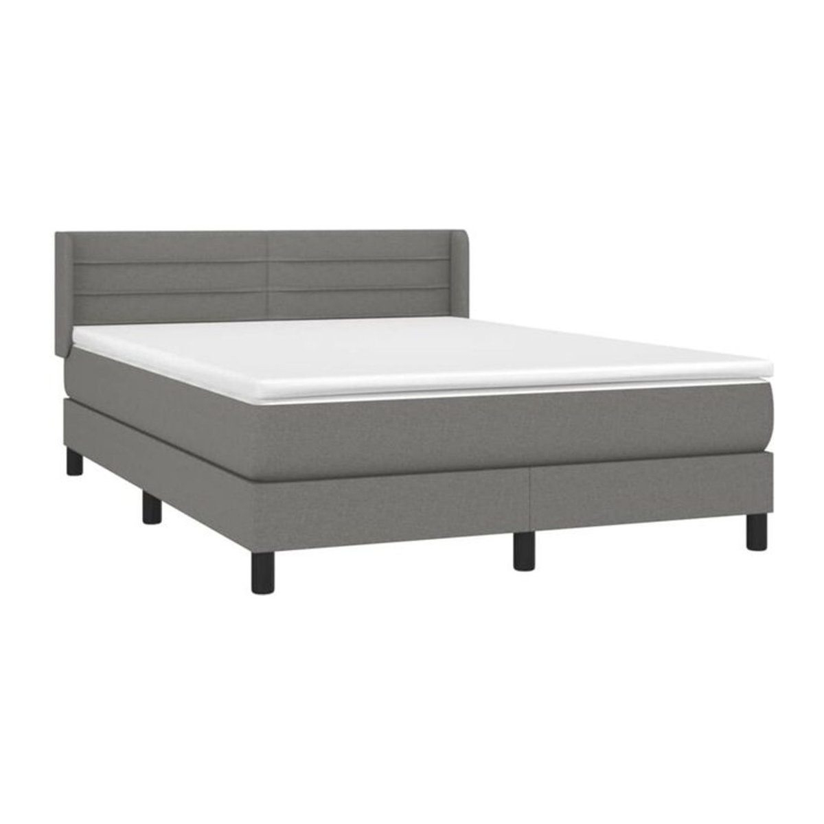 Vidaxl Boxspringbett mit Matratze aus Stoff in Anthrazit B/T/H: 140 x 200 cm - Bild 1